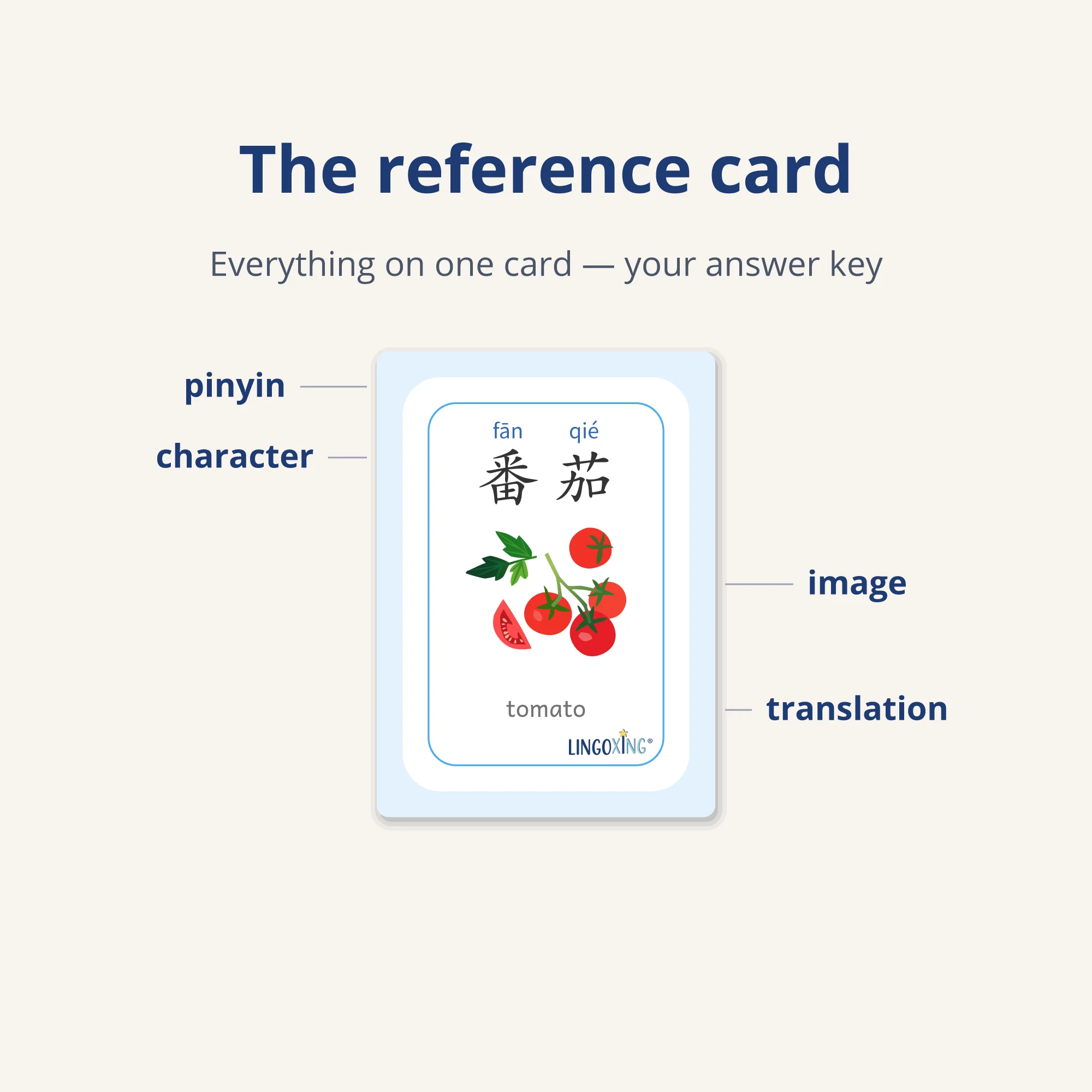 Chinese Vegetable Flashcards — 24 Words (PDF) — reference card